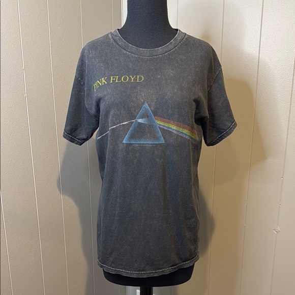 Pink Floyd Tour Shirt Womens Gray Graphic Short Sleeve T-Shirt - Picture 1 of 6